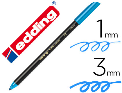 Rotulador edding 1200 tinta azul metalizado